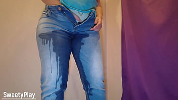 Preview 2 of Ankhusha Sharma - Jeans and pantie wetting with piss play