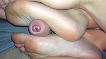 Preview 3 of Perfect Ass And Titts - s. Footjob with Huge happy ending!