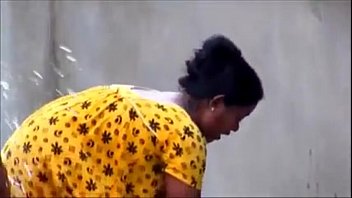 Preview 1 of Petite Nymphs Porn - indian couple bathing out side