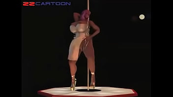 Preview 2 of Sex Prety Mopos - 3D Art Black Hourglass Strippe