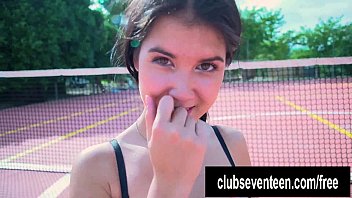 Preview 2 of Pure Wite Cook - Sweet teen babe fuck her trainer outdoors