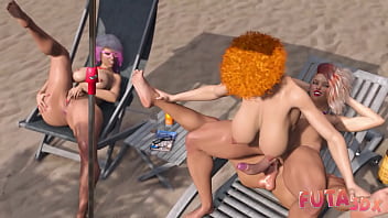 Preview 4 of Granny Gilf Pleasure - Futa3dX - Best Outdoor Futa Scenes - Hot Big Dicked Futa Babes Fucking Outside