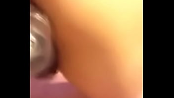 Preview 3 of On Bed Wife - amateur latina shakes ass with bottle in pussy
