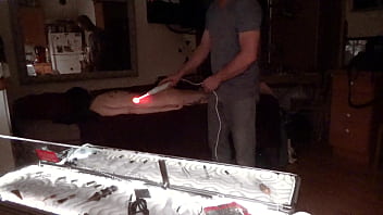 Preview 2 of He Vi - Raven Grey gets BDSM electric wand