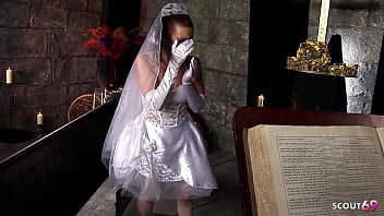 Preview 1 of X Vios In - Frustrated Bride seduce to Rough scandal Fuck at Church by Pastor