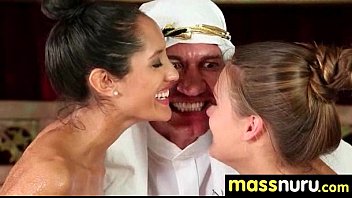 Preview 1 of Sex On Public Bus - busty teen gives nuru sex massage 24