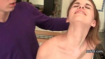 Preview 2 of Wood Flashing - Teen tries bondage sex