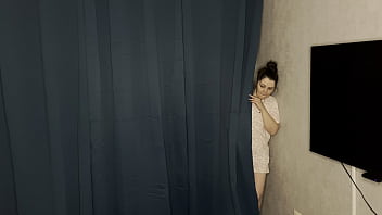 Preview 3 of Jizzoid Mom - Brother&#039_s Prank: Stepsister Peeked and jerked off her pussy,  and then framed her ass. TANTALY