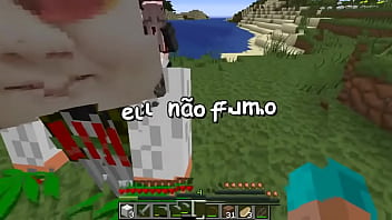 Preview 1 of Bro 2 Sister - Saiko jogando Minecraft safado puto