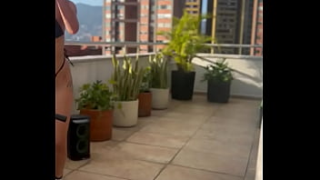 Preview 4 of Carina Lau Rape Porn Movies - Fun day on the balcony ️