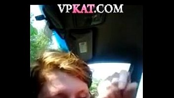 Preview 4 of Amateur Baby Toe - Naive blonde is sucking dick in the car while her boyfriend