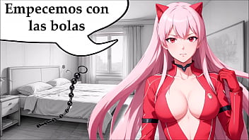 Preview 2 of Lesbian 69 Stockings - JOI Hentai Anal con Zero Two,  voz espa&ntilde_ola.