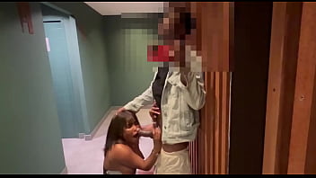 Preview 4 of Cheating Wife Julie - Ebony suck balls and blowjob in a hotel washroom (full video on xred)