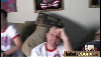 Preview 4 of Rep Crying - Ebony in a huge bukkake 6