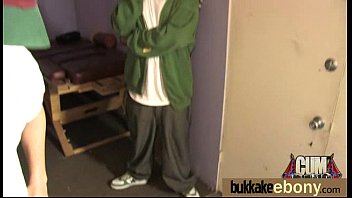 Preview 3 of Yuo Porn Fight - Ebony in a huge bukkake 13