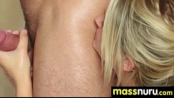 Preview 3 of Areb Girl Finger Faking - busty teen gives nuru sex massage 4