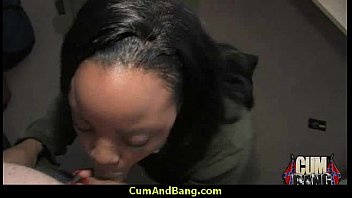 Preview 4 of Japanese Creampie Bigtits - Interracial group blowjob from a ebony slut 5