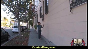 Preview 1 of Tecexxx - Interracial group blowjob from a ebony slut 23
