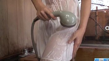 Preview 1 of Mom Nijan - Smooth finger fucking solo in the shower with Koyuki Ono