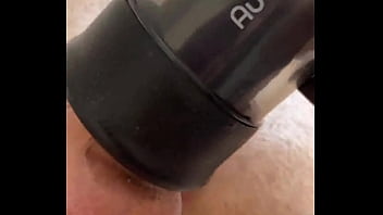 Preview 1 of Porny Amatuer Teen Paert - Cock milking with VacuGlide by Autoblow - Teaser