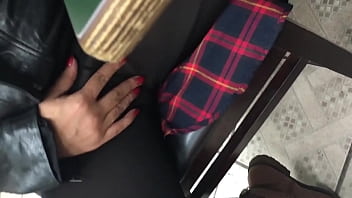 Preview 2 of Crystal House - See through black tights public