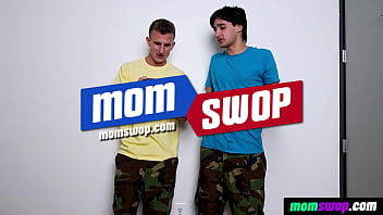 Preview 1 of Bigger Cock - MomSwop - Naughty Step Moms Desperate While Their Boys Finish the Duty