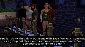 Preview 1 of Sunny Leone Xxx Video Big Boobs - Louis and Zack get fucked by the bouncer Sims 4 Wicked Whims