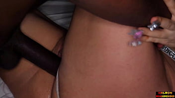 Preview 4 of Sleeping Sister Xx Brother - THICK BABE GETS HER WET PUSSY DESTROYED BY MONSTER BLACK COCK