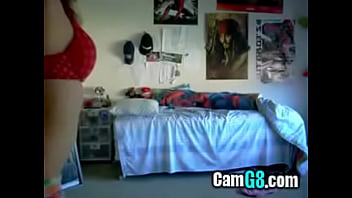Preview 1 of Naughty Xmom - Ginger Teen Strips - camg8
