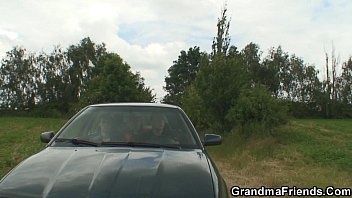 Preview 1 of Spycam Massage Doctor - Granny and boys teen outdoor threesome