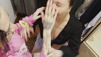 Preview 3 of Hot Porn Mms Yutube - HORNY SLUTS GIVE HUGE DICK GUY THE SLOPPIEST DOUBLE BLOWJOB EVER