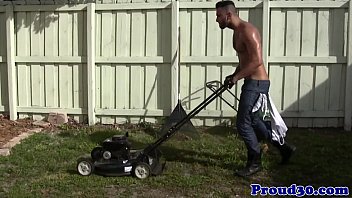 Preview 1 of Shy Paderi - Outdoor bear assfucking muscle before cumming