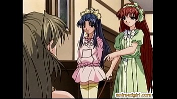 Preview 4 of Ago Girls - Bondage anime with gagging gets vibrator in her ass and pussy