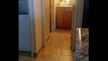 Preview 4 of Jimnastic Couple Sex - My Plump Nude Wife Doing laundry