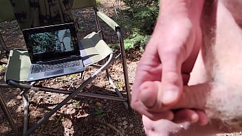 Preview 2 of 4 Boys 1 Girll - Me Cumming In The Woods 053024 1