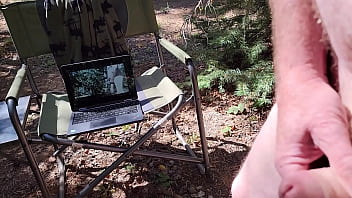 Preview 3 of 4 Boys 1 Girll - Me Cumming In The Woods 053024 1