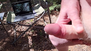 Preview 4 of 4 Boys 1 Girll - Me Cumming In The Woods 053024 1