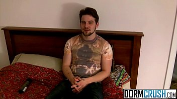 Preview 1 of Bbw Teen Boy Fuck - Rugged look Lucas shows off his huge balls and hard cock
