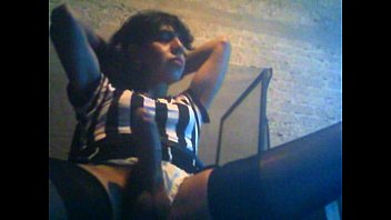 Preview 1 of Dorm Mom Behind - Hot crossdresser stroking and cumming