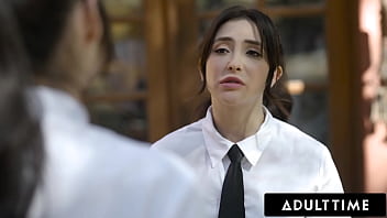 Preview 1 of Xvideo Hard - ADULT TIME - Busty T-Girl Khloe Kay And Bubble Butt Jane Wilde CAUGHT FUCKING AT WORK! FULL SCENE