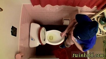 Preview 4 of Angry Son Horny Mom - Gay sucks small uncut dick Unloading In The Toilet Bowl