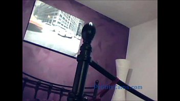 Preview 4 of Kanji Mehreen - girl fucks herself with a stairway post on webcam