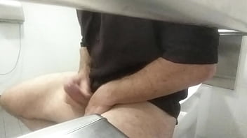 Preview 4 of Ofriends Mom - horny at work so jerked my big cock.and shot.cum