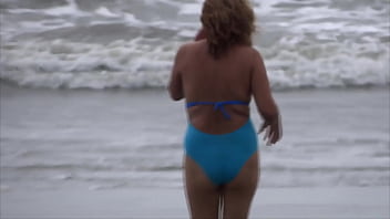 Preview 3 of Tube Porn Bindhuja - Beautiful stepmom showing off on the beach and making cocks hard