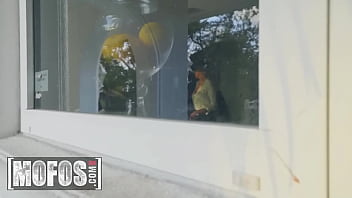 Preview 1 of 90 Yars Old Women - Ramon Nomar Spotted Ryan Keely Wearing Her Lingerie And Heels Looking Straight At Him As A Sign To Fuck Her - MOFOS