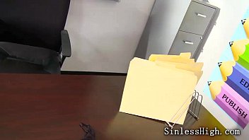 Preview 1 of Bebi Dilvari - Brunette bites back a moan in a hardcore tape