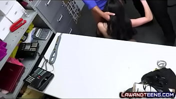 Preview 3 of Kashmir University Sex - Teen Shoplifter Takes 2 Cocks!