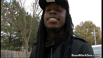 Preview 1 of Blowjob Unaware - BB interracial big black and slim white 04