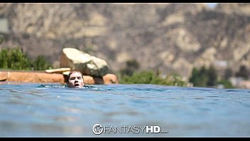 Preview 1 of Solbi Sex - FantasyHD - Under water BJ and fuck with Sara Luv