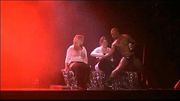 Preview 2 of Very Orgasm Fuck - two amateur girls with a stripper